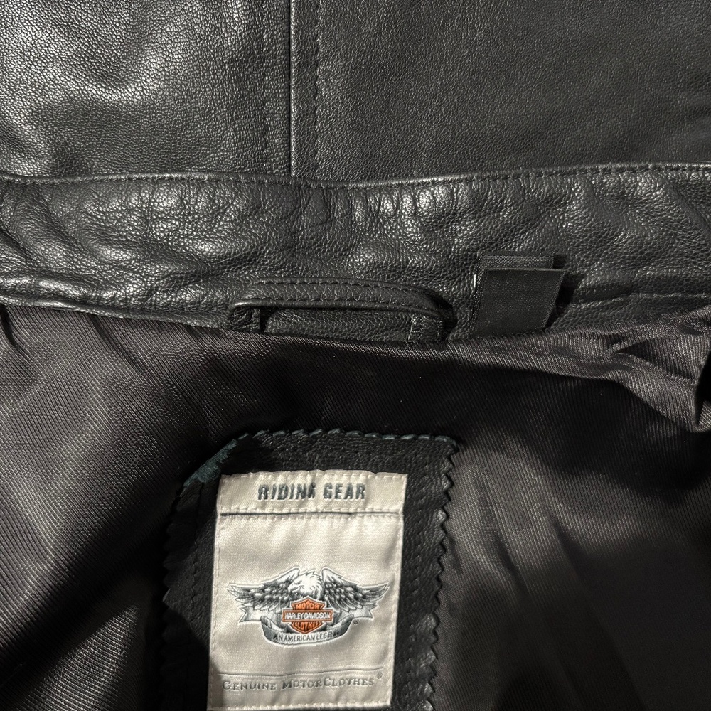 Harley-Davidson Women's Epoch Leather Jacket Black with Orange piping Size XL - Picture 7 of 16